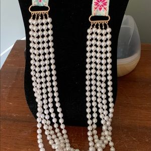 Long Faux Pearled Necklace